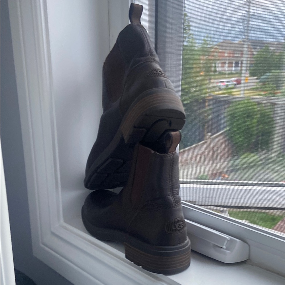 UGG Brown Moto Boots with Sturdy Construction